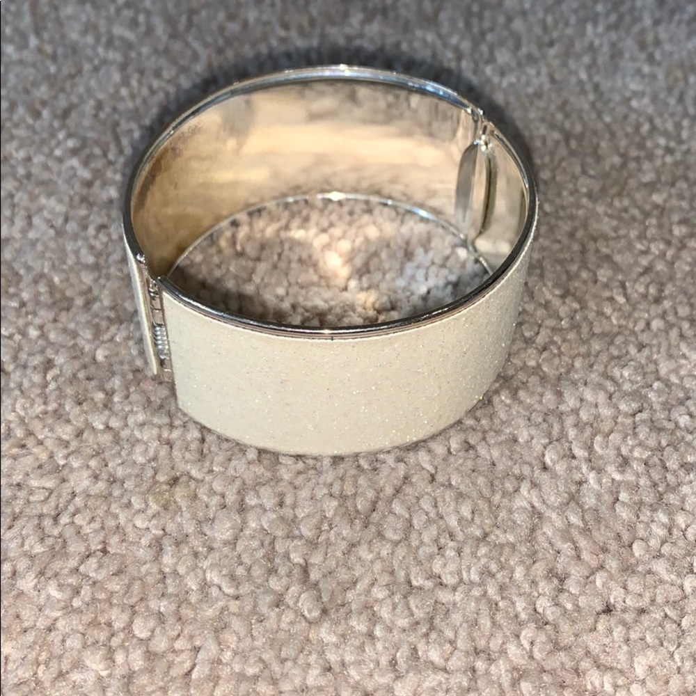 White glitter cuff